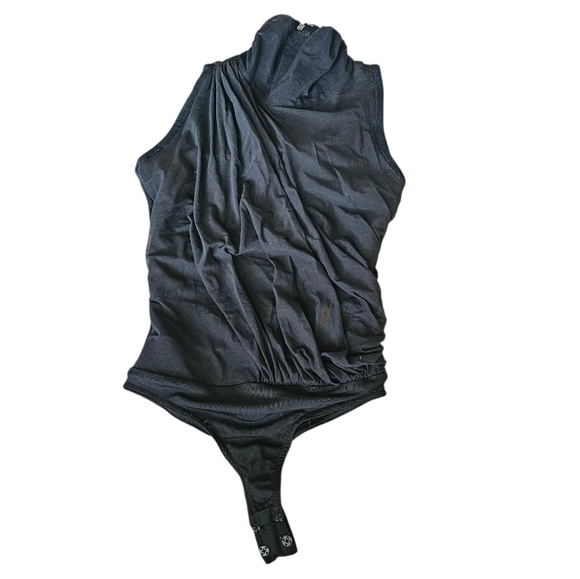 Herve Leger Paris Bodycon Black Sleeveless Bodysuit Size XXS - Picture 1 of 9
